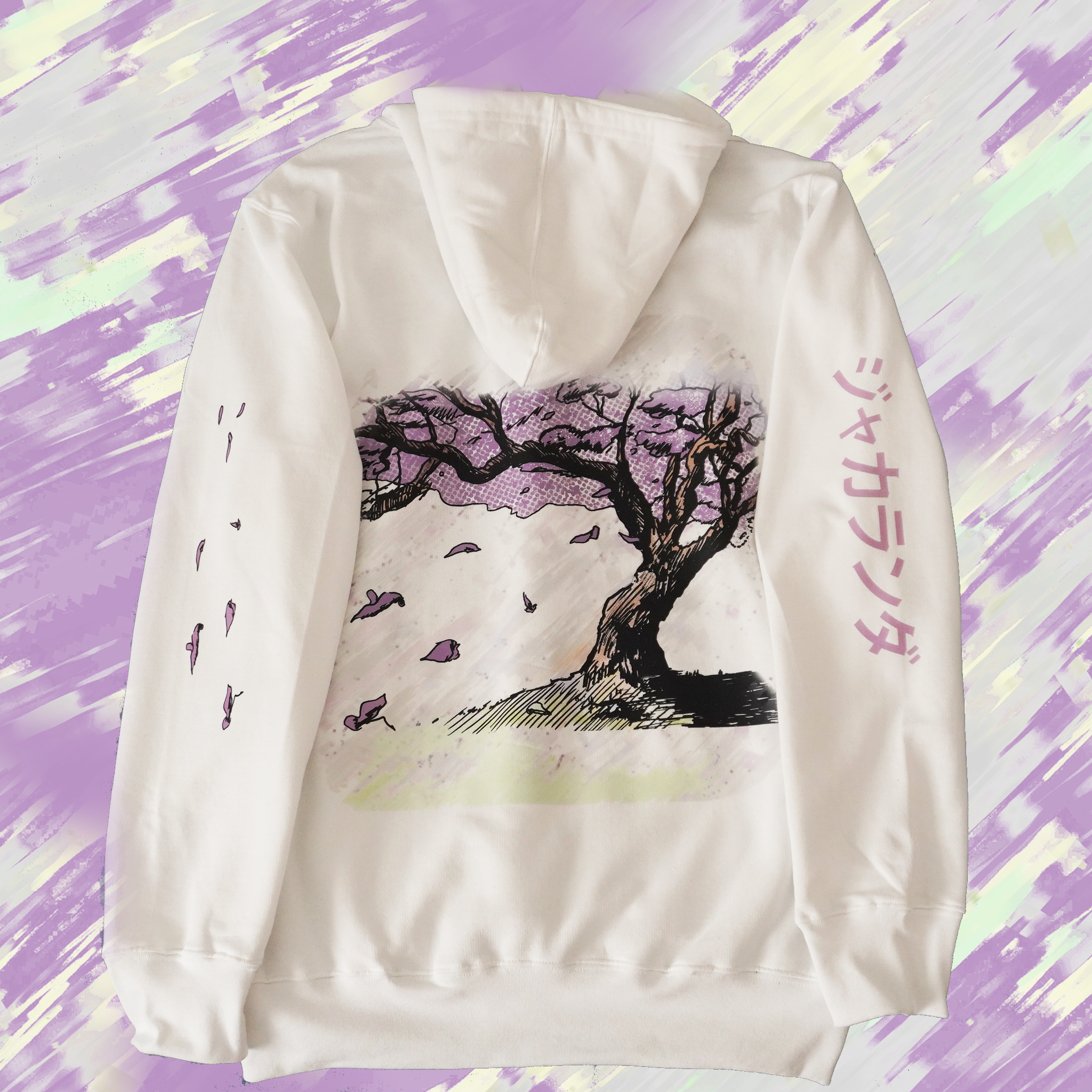 Hoodie "Jacarandas" | Estampado en espalda